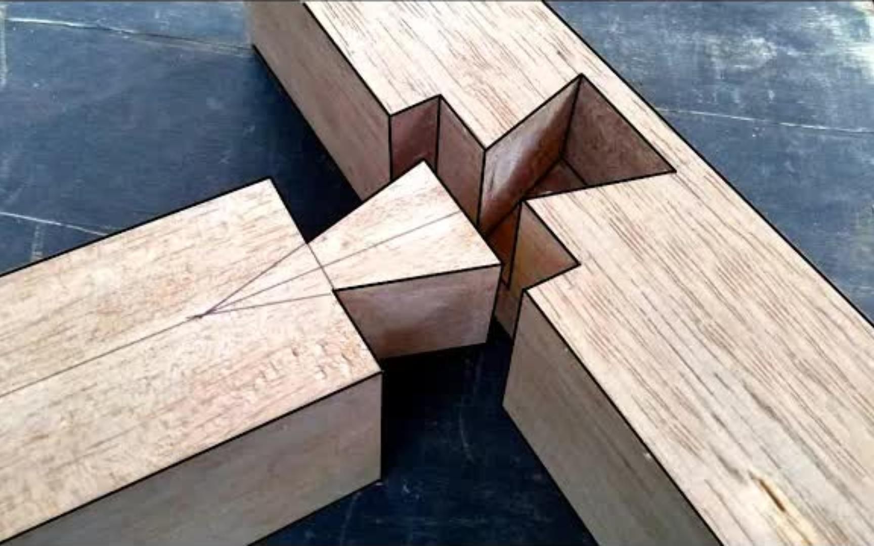 看起来简单做起来也简单的榫卯结构,t字形榫卯连接