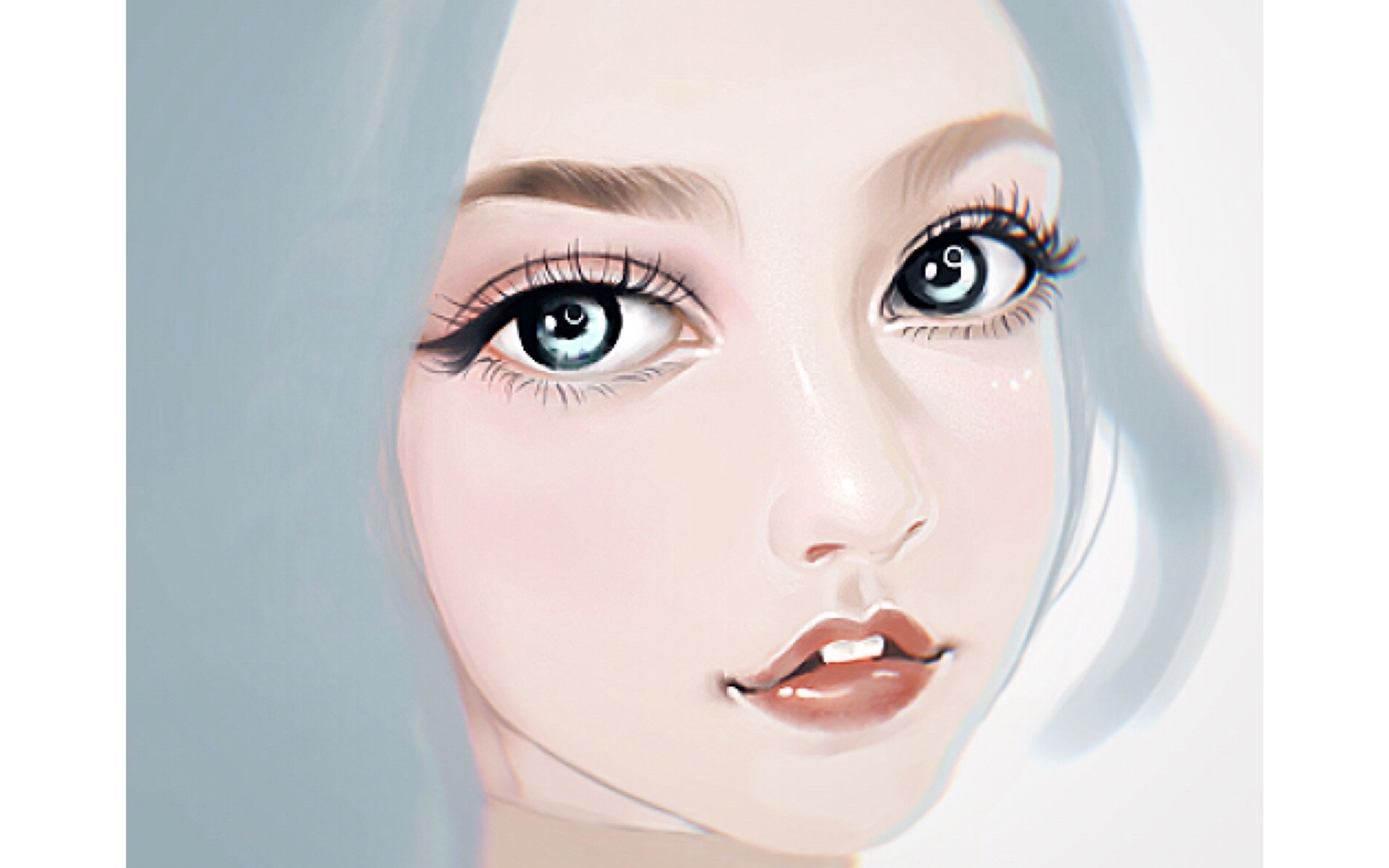 兔牙少女画脸绘画过程_哔哩哔哩 (゜-゜)つロ 干杯~-bilibili