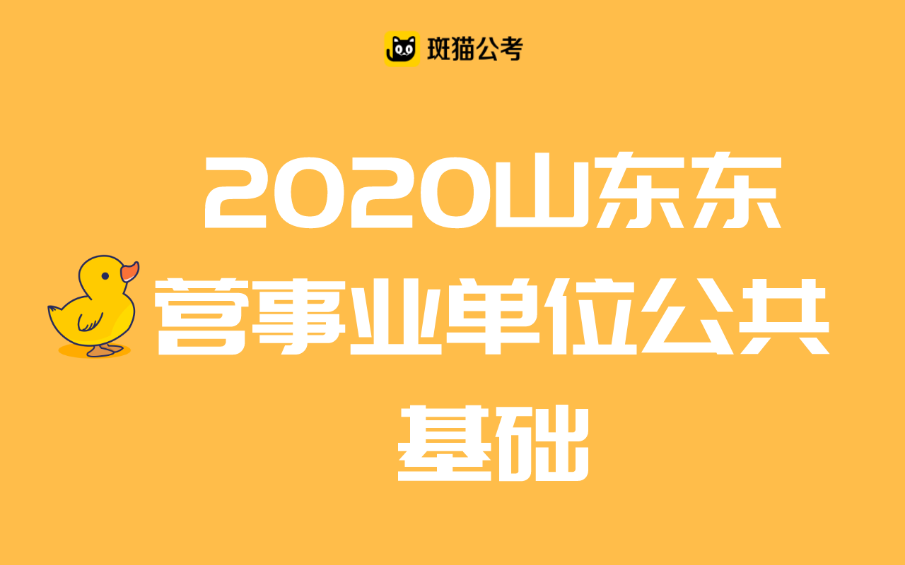 【斑猫公考】2020山东东营事业单位公共基础哔哩哔哩bilibili