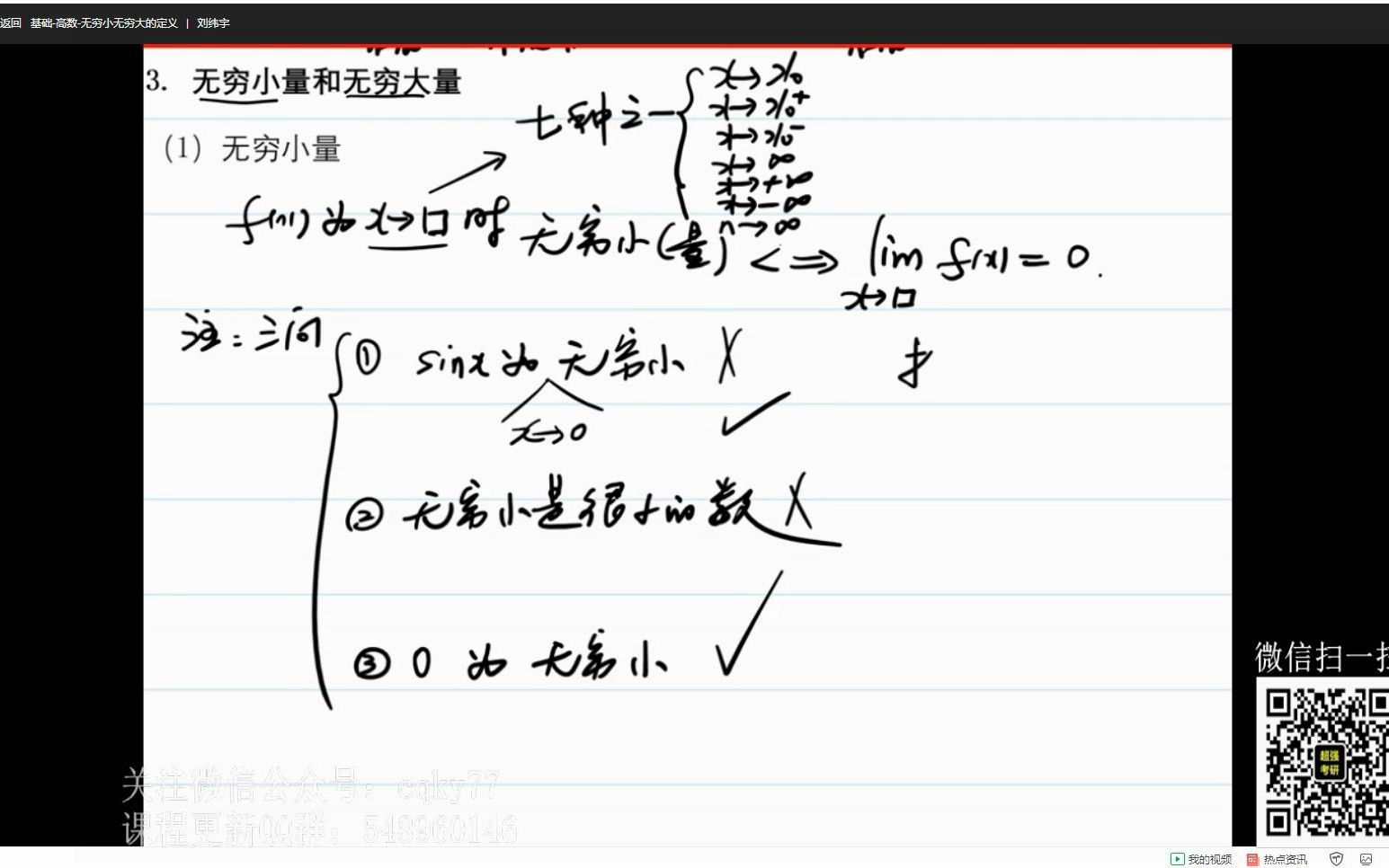 07.基础高数无穷小无穷大的定义哔哩哔哩bilibili