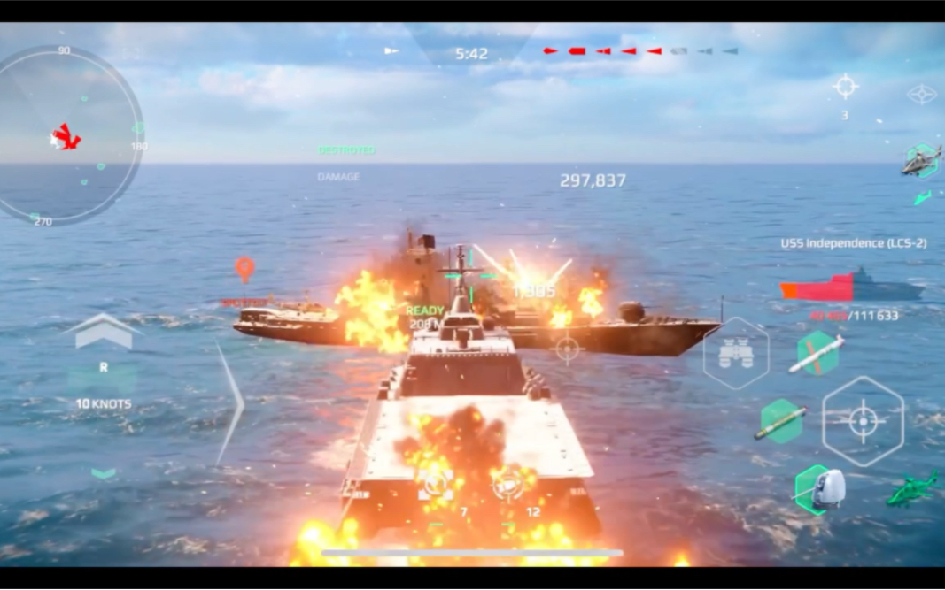 [modern warships]独立级滨海战斗舰死亡冲锋测试