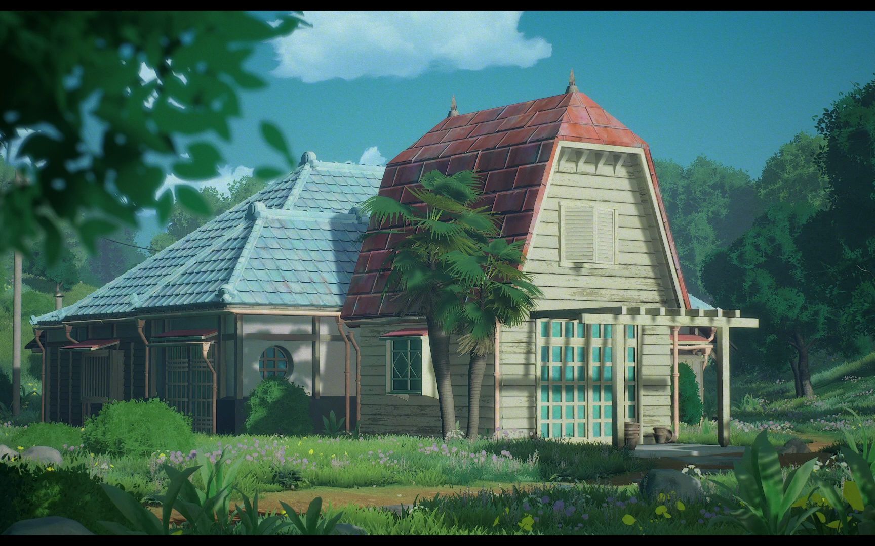 吉卜力风格化场景练习