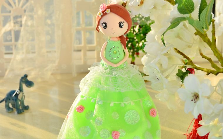 【黏土】亭亭玉立人气手工 橡皮泥超轻粘土手工diy制