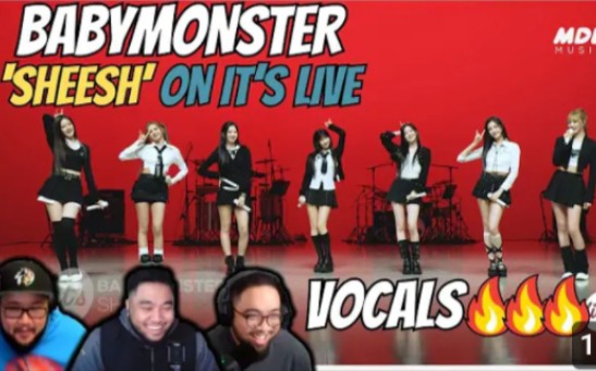 BABYMONSTER 宝怪 “SHEESH” Band LIVE Concert [it's Live] Reaction!哔哩哔哩bilibili