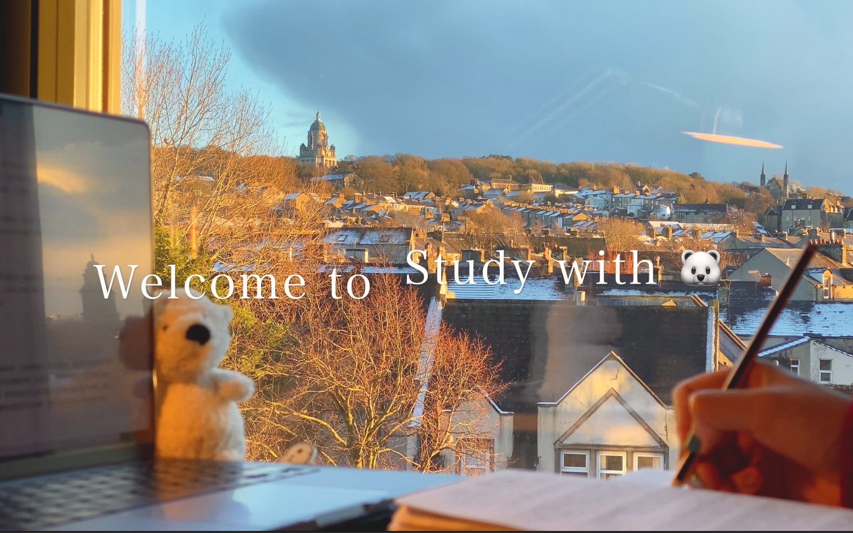 [图]Study with me - 🐻‍❄️ - 07 - 🎹+✍️｜午后2*25分钟学习+5分钟休息👻｜云和积雪苍山晚，烟伴残阳绿树昏｜番茄钟｜窗边自习室