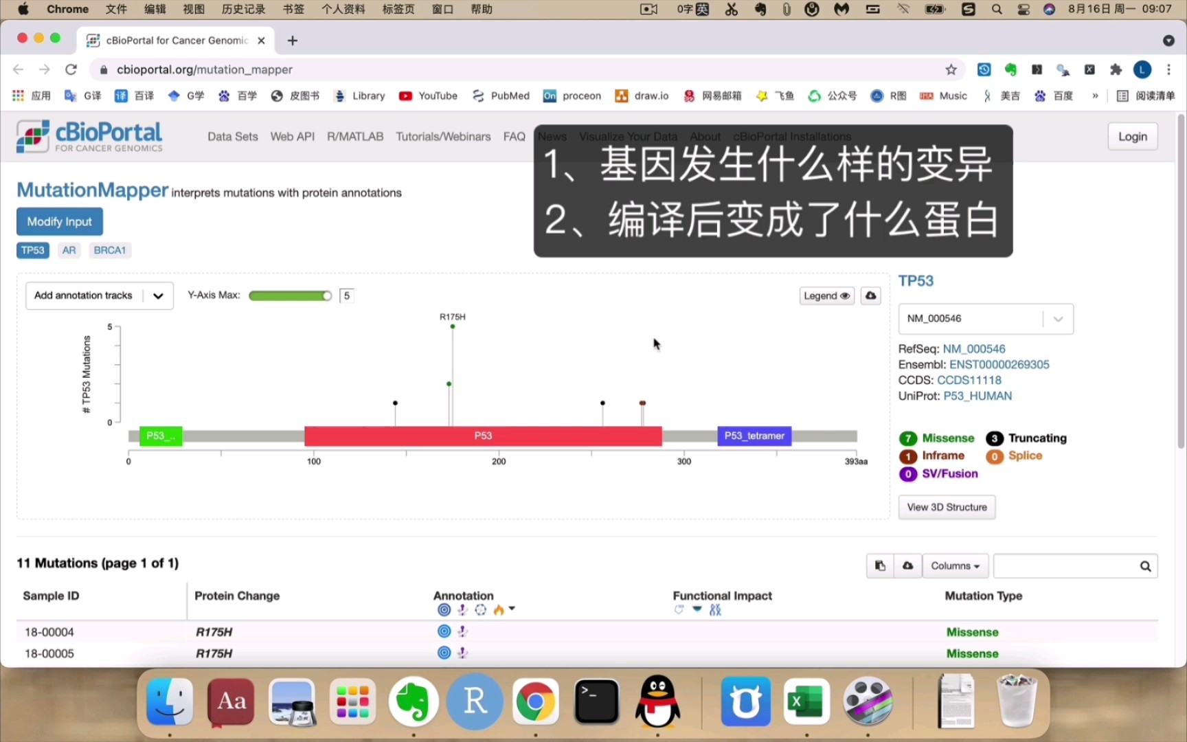 [图]医学生信学习之-cbioportal里mutation mapper