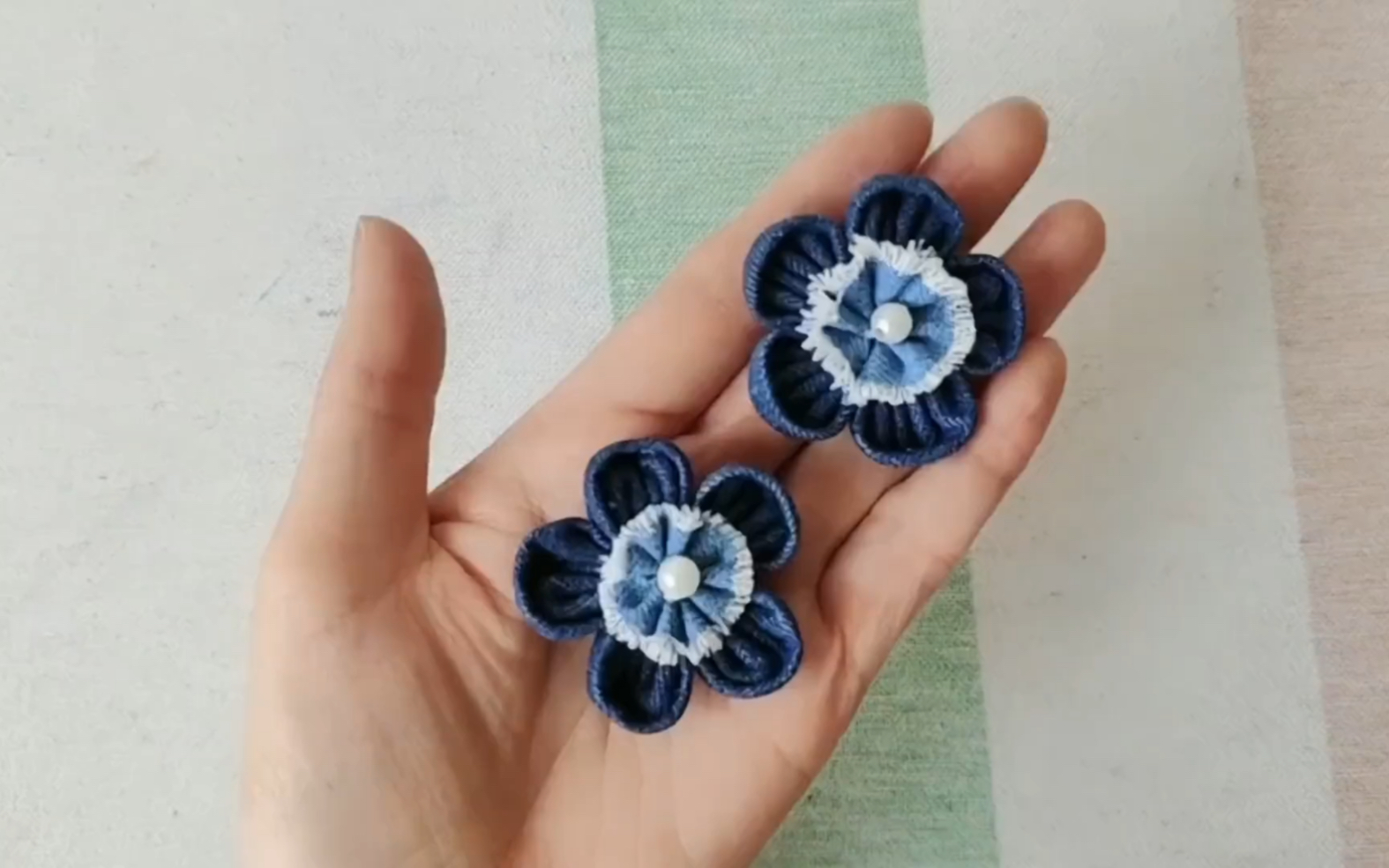 手工布艺小花做法分享