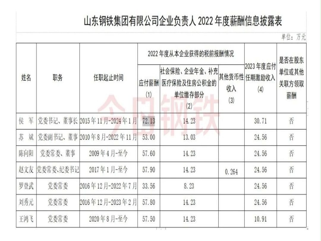 钢企董事长薪酬大排行!100多位高管工资条曝光!哔哩哔哩bilibili