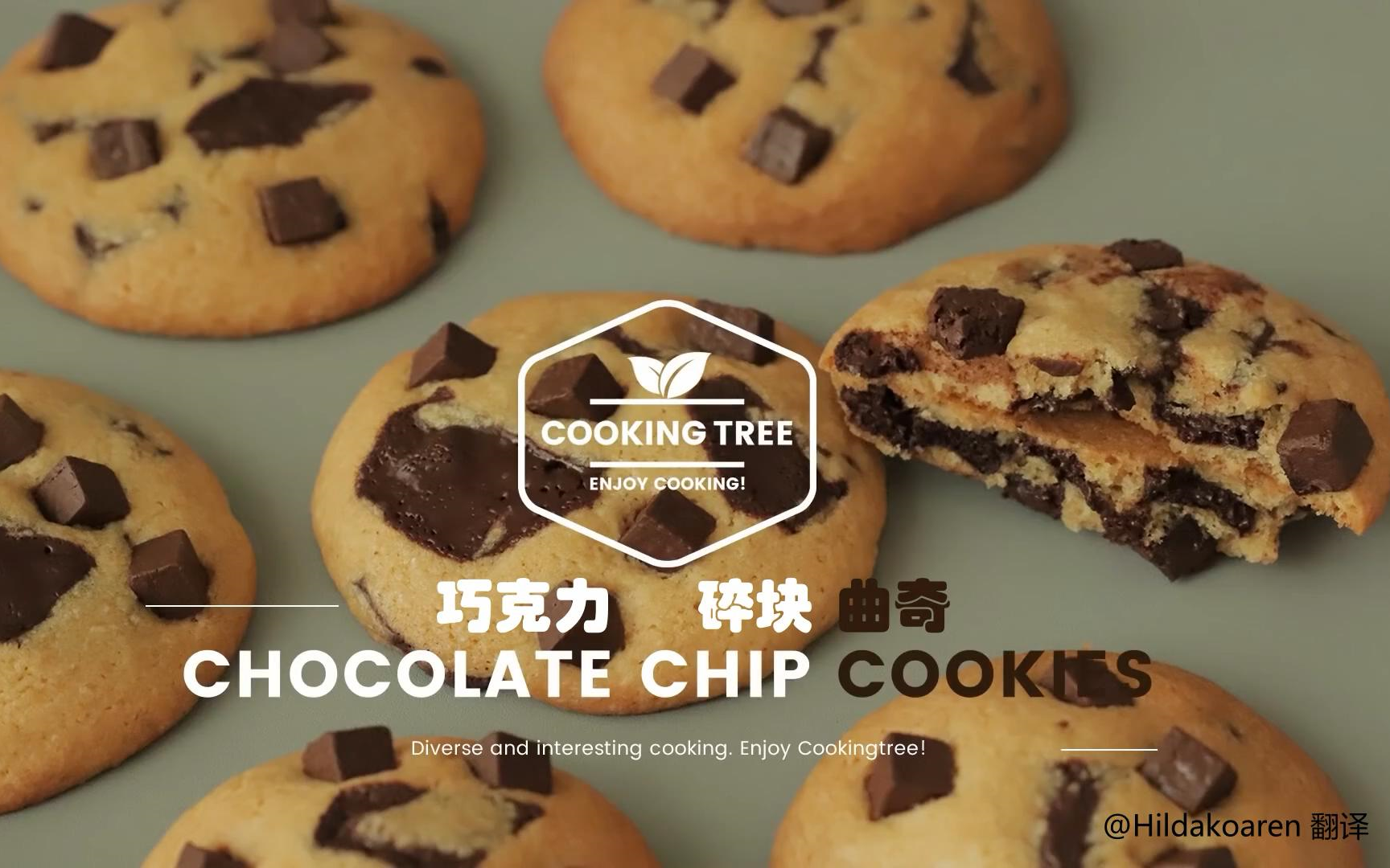 中字巧克力碎块曲奇chocolatechipcookies