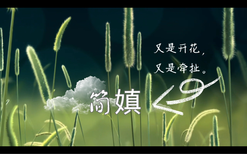 “是谁家晒了地毯忘记收?搁在篱笆上,又是开花,又是牵扯.”———简嫃哔哩哔哩bilibili