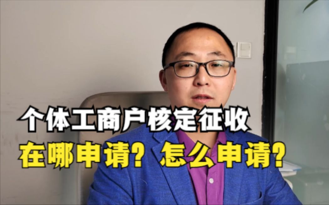 个体工商户核定征收,在哪申请?怎么申请?哔哩哔哩bilibili