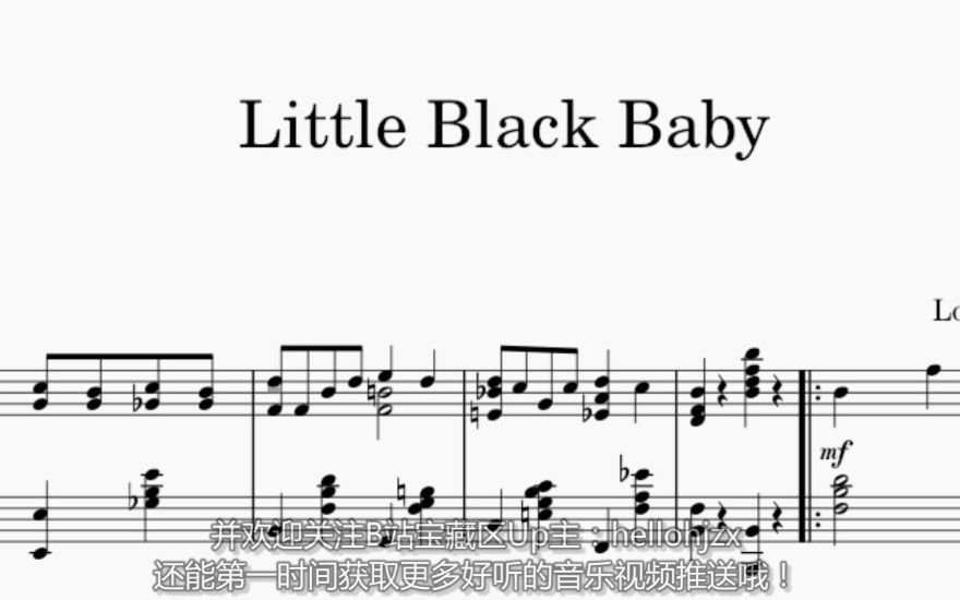 乔普林:歌曲《黑人小宝宝》Scott Joplin:Little Black Baby Song(1903年出版的拉格泰姆歌曲)哔哩哔哩bilibili