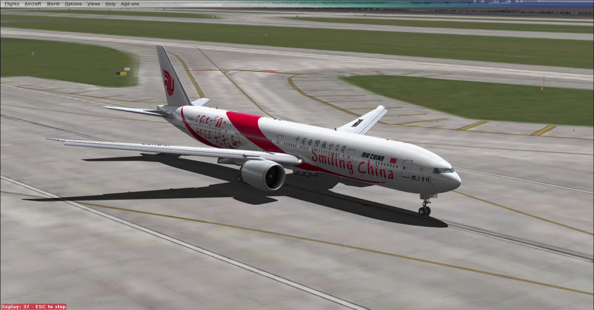 【fsx】国航微笑中国轻降浦东揭秘国航波音b777-300er"微笑中国"号
