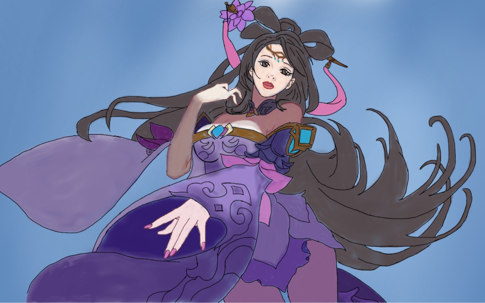 呆滞貂蝉绘画向想欣赏妾身的舞姿吗貂蝉绘制貂蝉高帅合辑