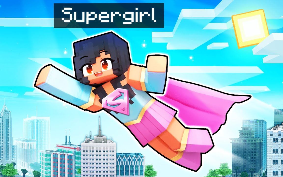 [图]【Aphmau】我的世界|超级英雄之超人女孩Playing As SUPERGIRL In Minecraft!