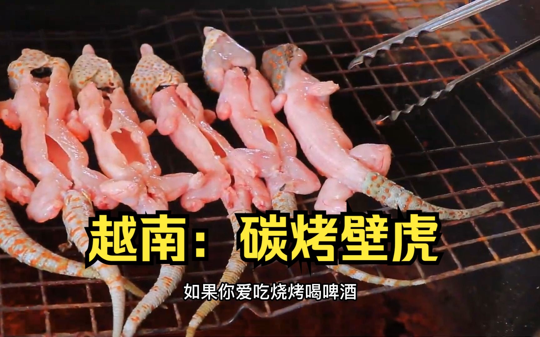 越南碳烤壁虎,嘎嘣脆,你敢吃吗?