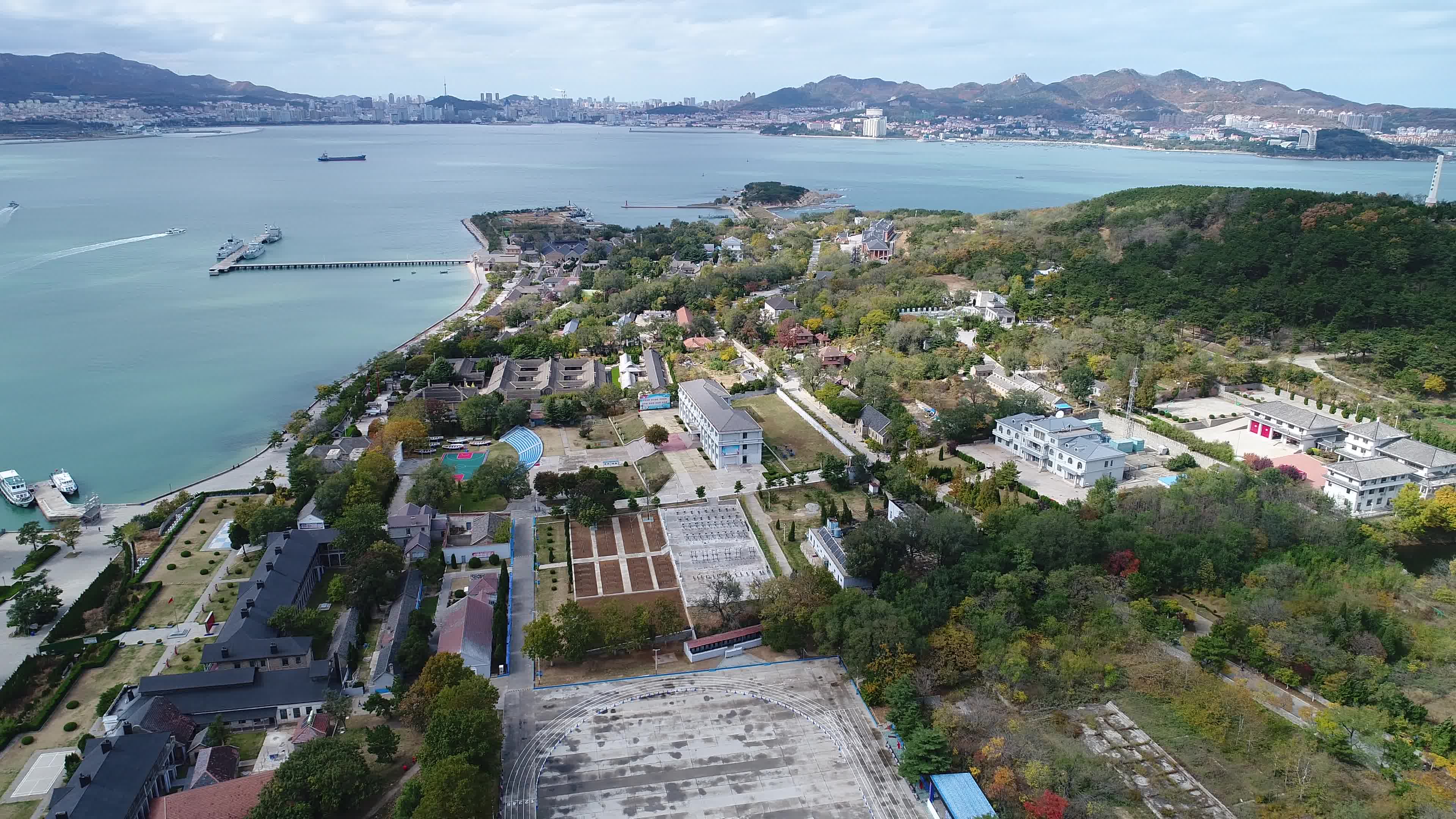刘公岛全景图图片