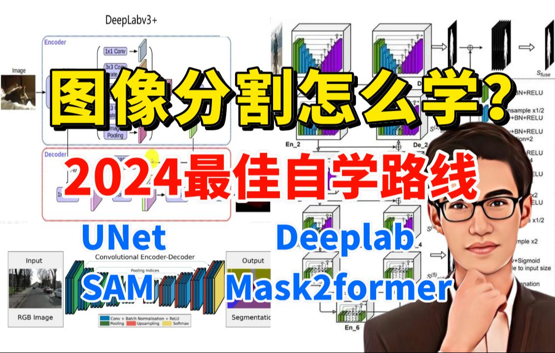 零基础如何高效自学图像分割?分享2024图像分割最佳学习路线,迪哥带你一口气学完UNet、Deeplab、Mask2former、SAM图像分割算法!哔哩哔哩bilibili