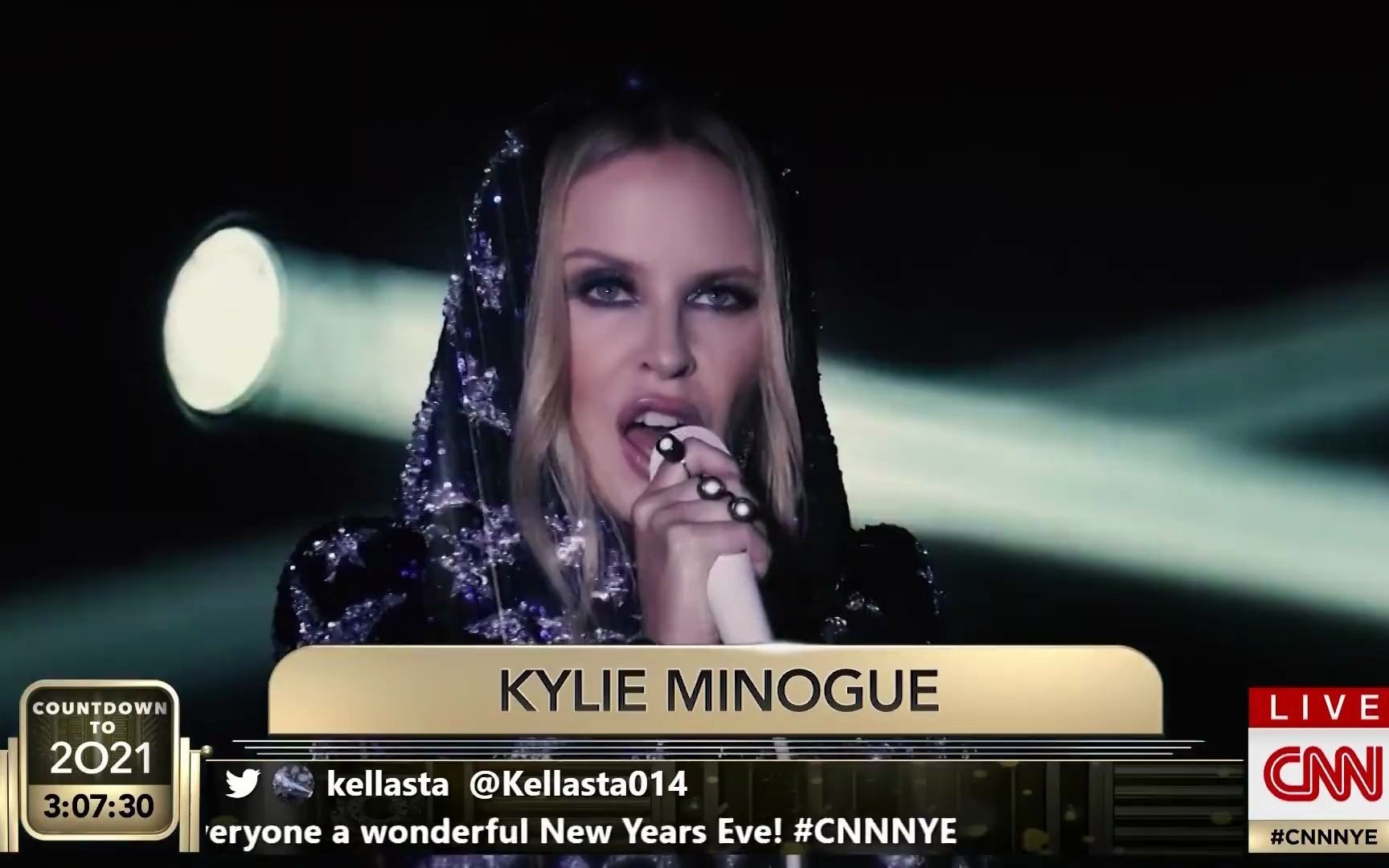 kylieminogue最新美国跨年晚会表演热单magic