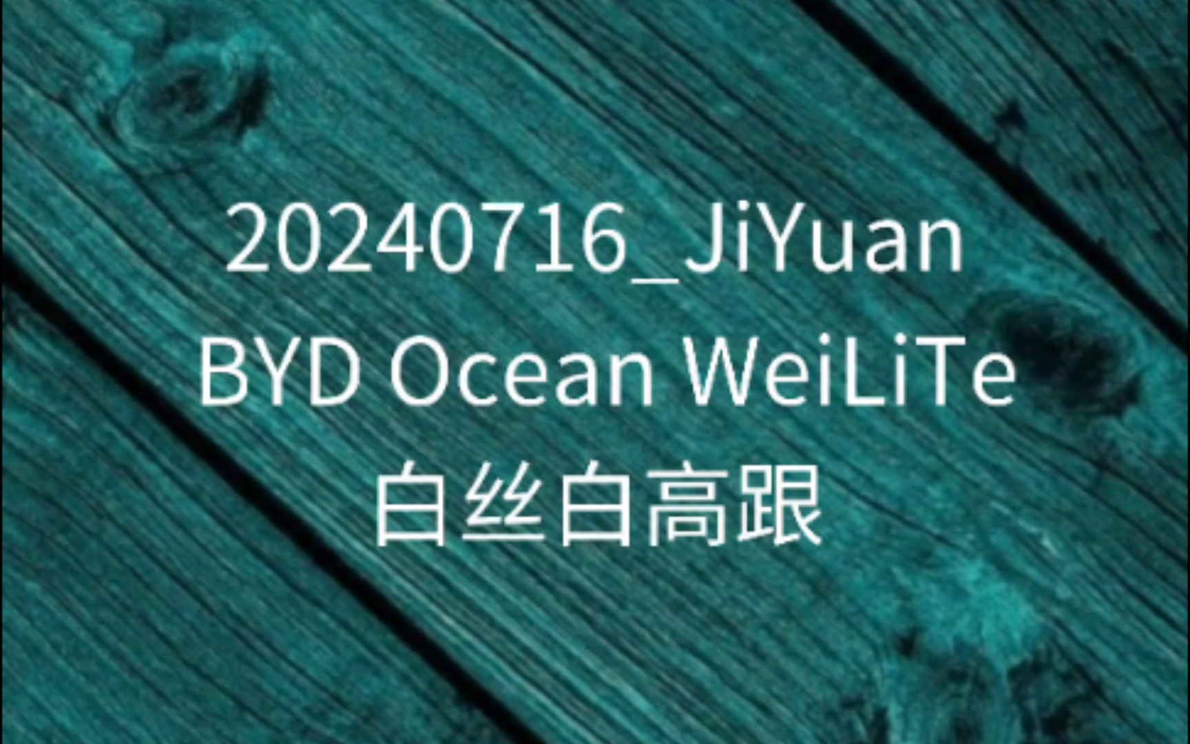 20240716JiYuan BYD Ocean WeiLiTe 白丝白高跟早场哔哩哔哩bilibili