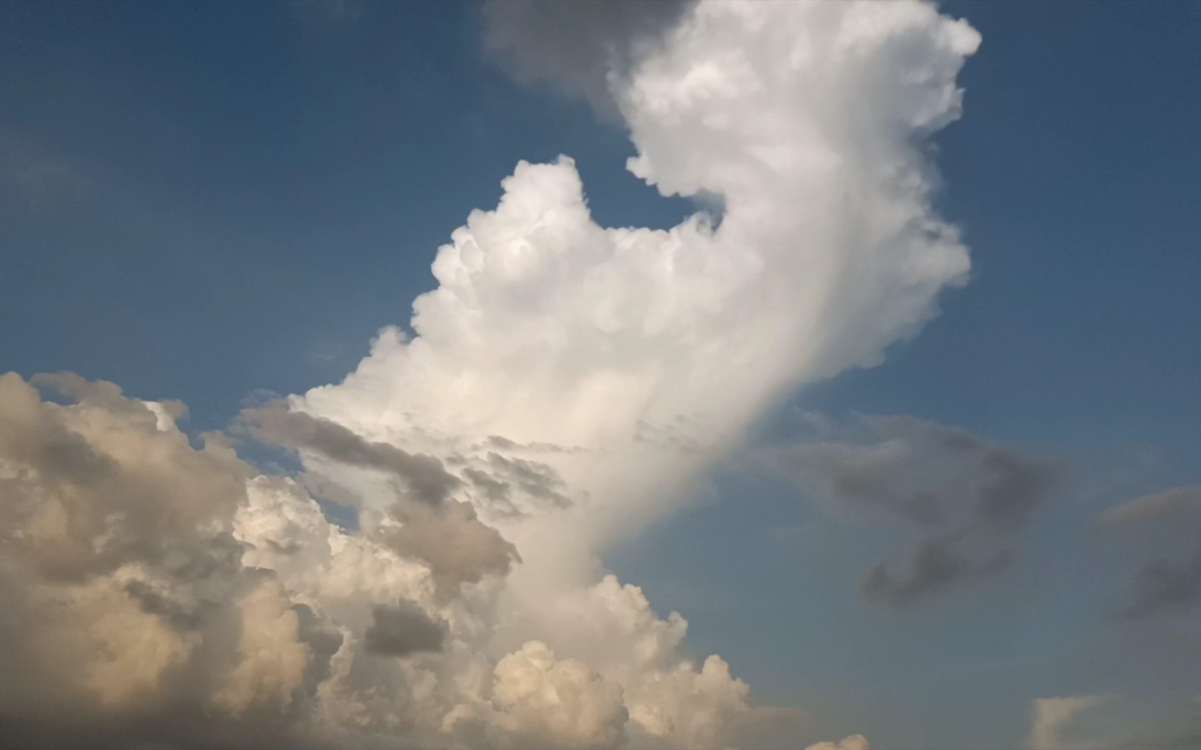 广州傍晚壮丽单体雷暴云砧