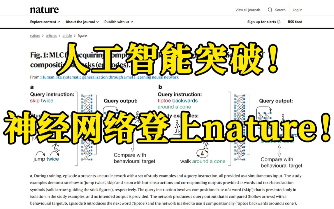 【神经网络杀疯了!】登上nature!人工智能迎来新突破!被证明具有泛化能力,能像人类一样思考哔哩哔哩bilibili