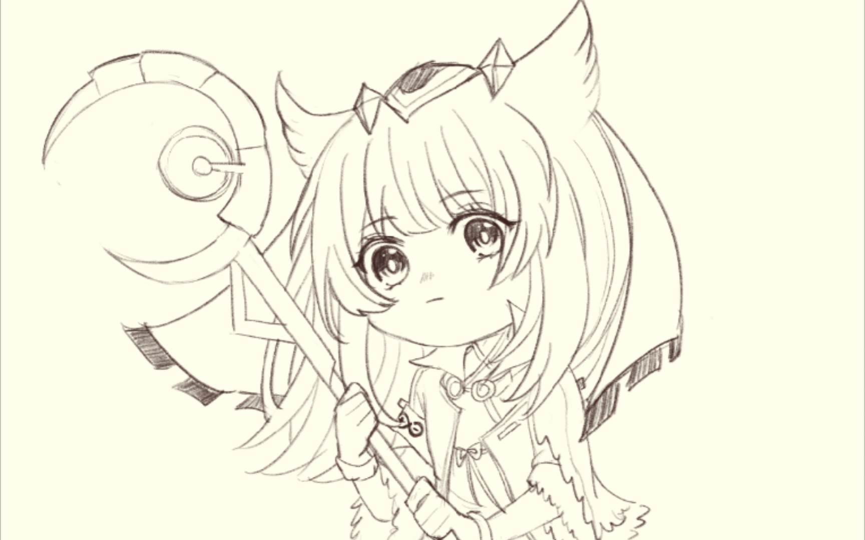 【procreate】【明日方舟】画一只白面鸮