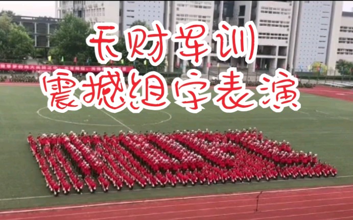 天津财经大学 19级军训汇演 600人组字方阵 震撼人心哔哩哔哩bilibili