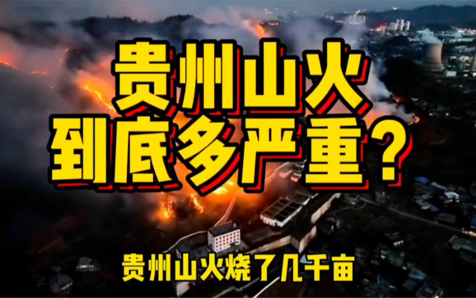 全省几十处火点,过火面积超过千亩,这次贵州山火到底有多严重?哔哩哔哩bilibili