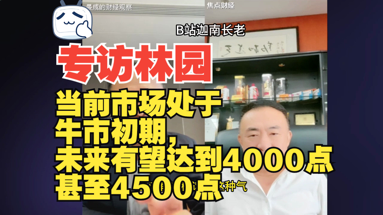 2024.10.25专访林园:当前市场处于牛市初期,未来有望达到4000点甚至4500点哔哩哔哩bilibili