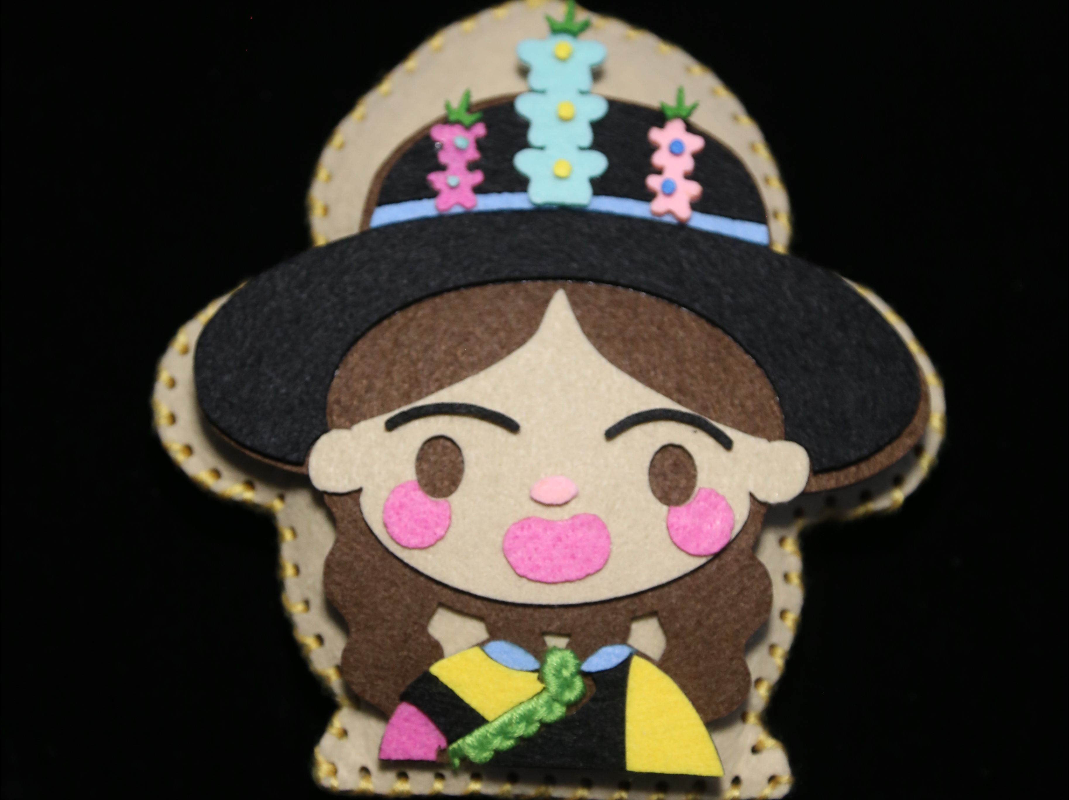 土族插花帽娃娃视频教程