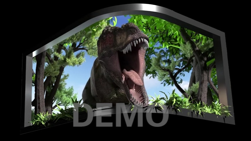 会展展会全息裸眼3d恐龙裸眼产品展示裸眼3d视频