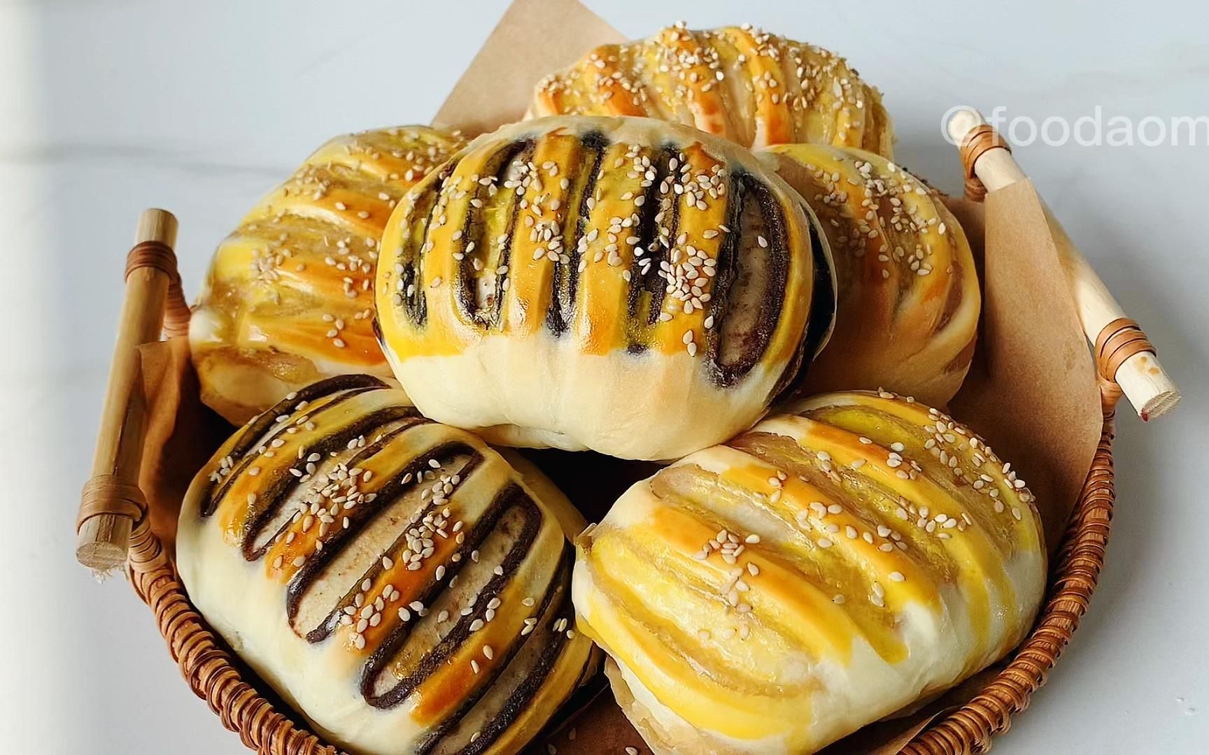 豆沙莲蓉小面包:不用厨师机,不用提前发面,做出来香甜松软