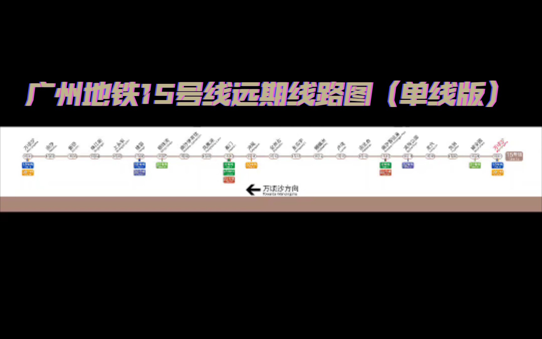 广州地铁15号线远期线路图(南沙环线单线版)哔哩哔哩bilibili