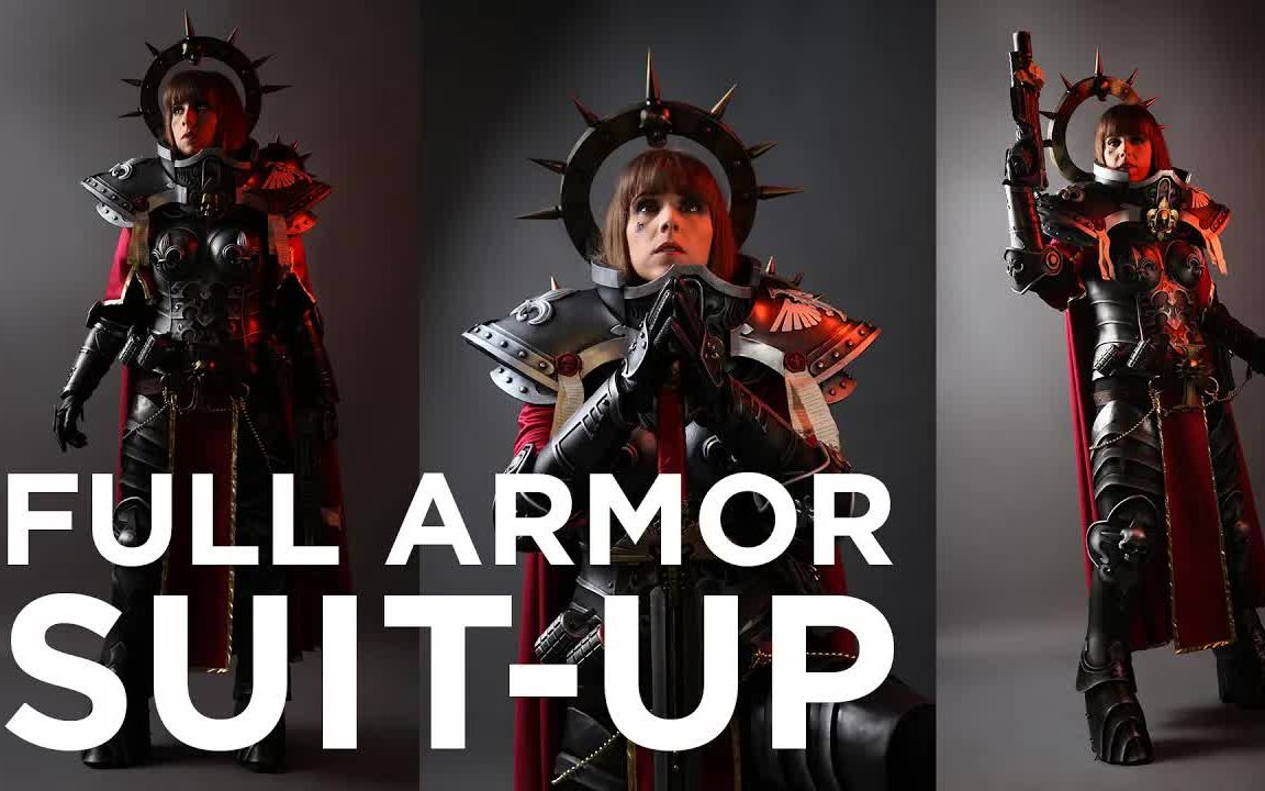 full cosplay armor suit-up - wh40k sister of battle