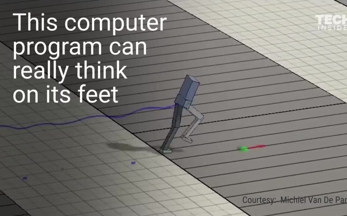 [图]【程序教会自己走路和跑步】DeepLoco computer program taught itself to walk and run