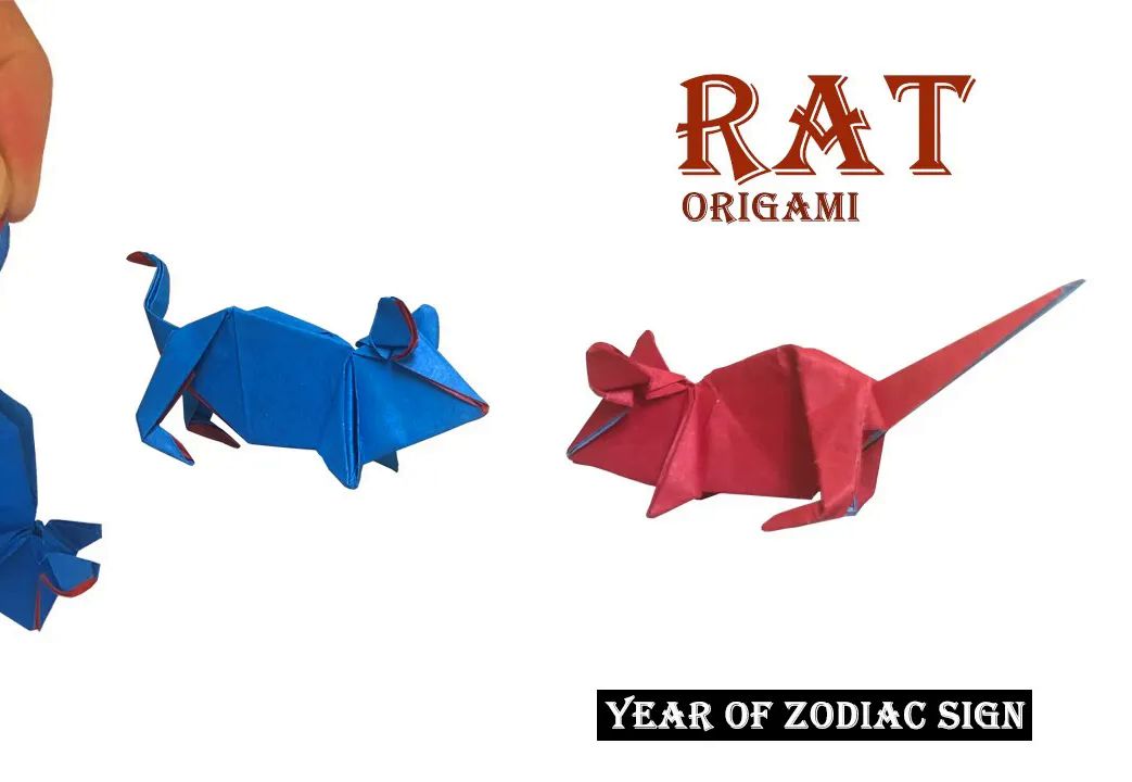 【yellow paper origami】老鼠折纸教程origami rat