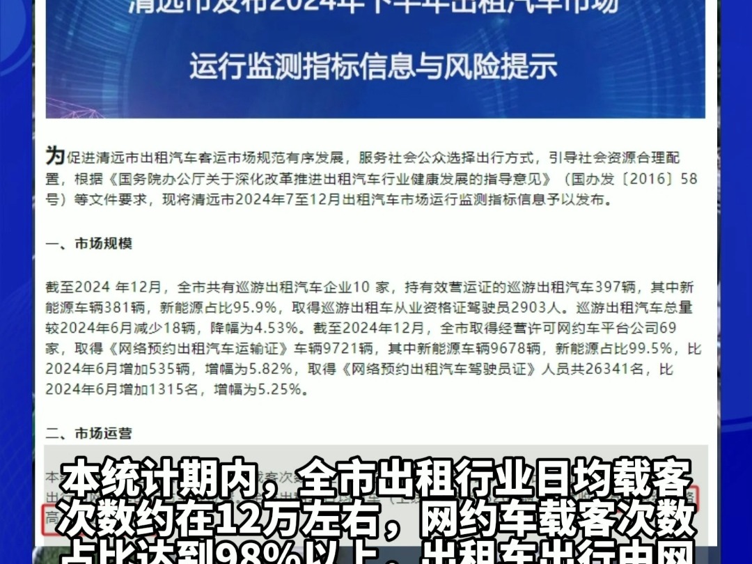 出租车已经没有生存空间了,清远市网约车单量占比98%,司机收入超过出租车哔哩哔哩bilibili