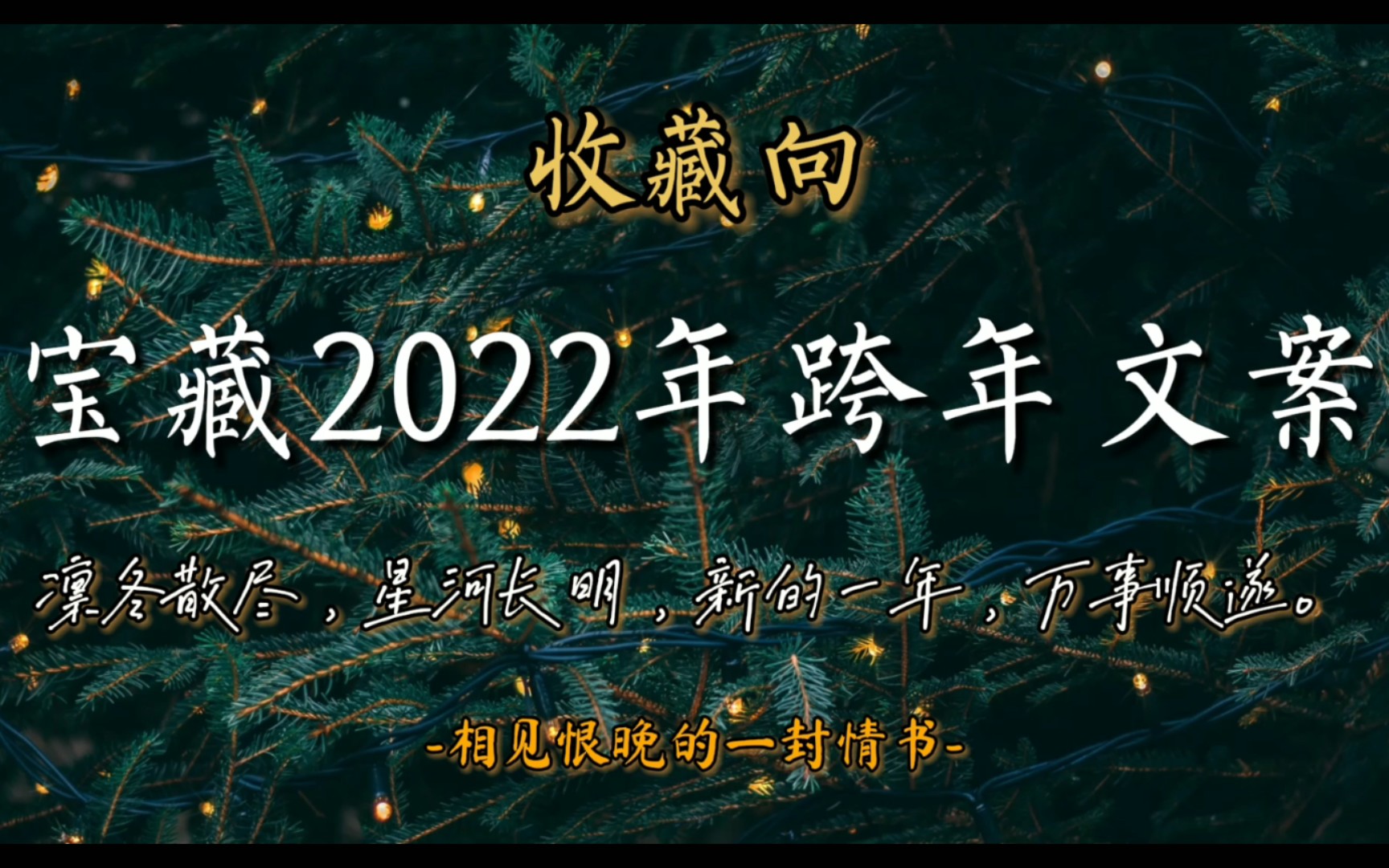 〖收藏向|跨年文案〗那些宝藏又惊喜的跨年文案2022年元旦:“2022,全糖,去冰.”哔哩哔哩bilibili