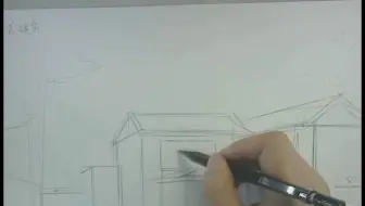 建筑设计手绘完全自学视频教程- 中式建筑的表现：线稿