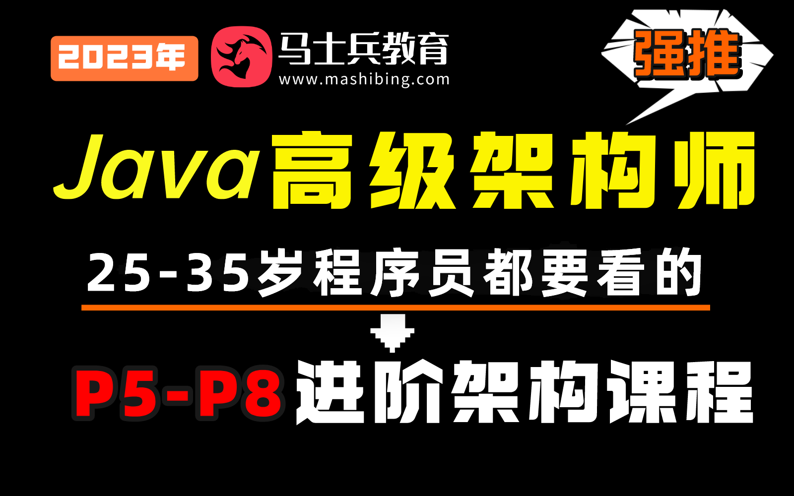 【阿里P8推荐】马士兵教育2023版JAVA高级互联网架构师教程|从底层原理,并发编程,性能优化到微服务设计&分布式解决方案|全网最强Java架构师进阶专...