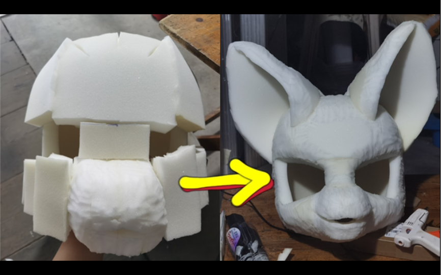 【fursuit】一个海绵头骨的诞生 图片过程