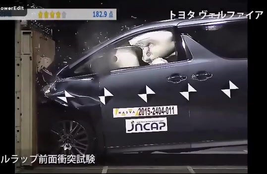 日本jncap丰田埃尔法碰撞测试