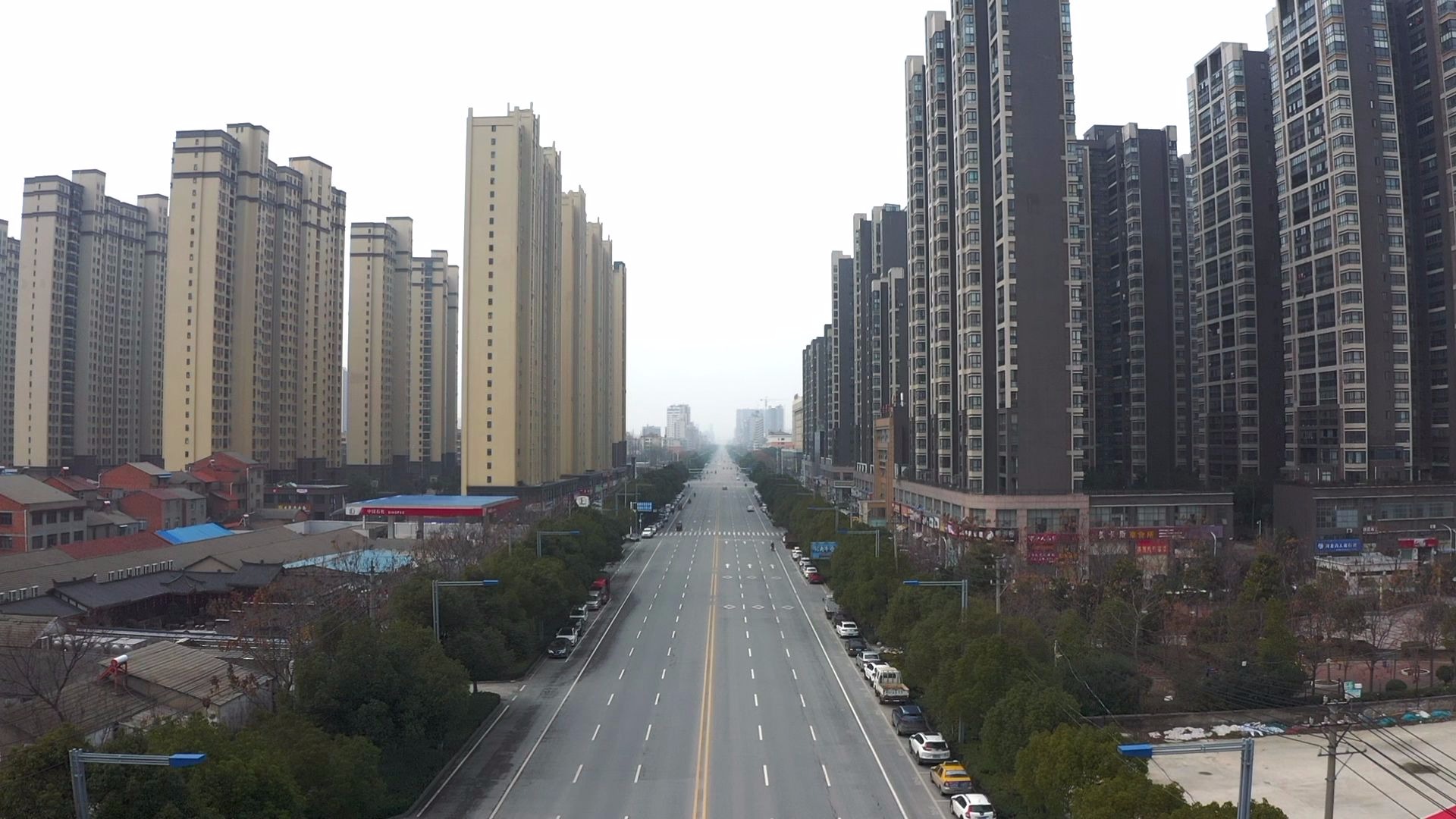 封城的第8天疫情下正月初八的仙桃城区