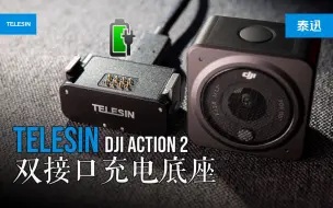 Download Video: 【泰迅】做工上乘 可边拍边充 但不能拷数据 TELESIN Action 2 Dual Port Base完全指南