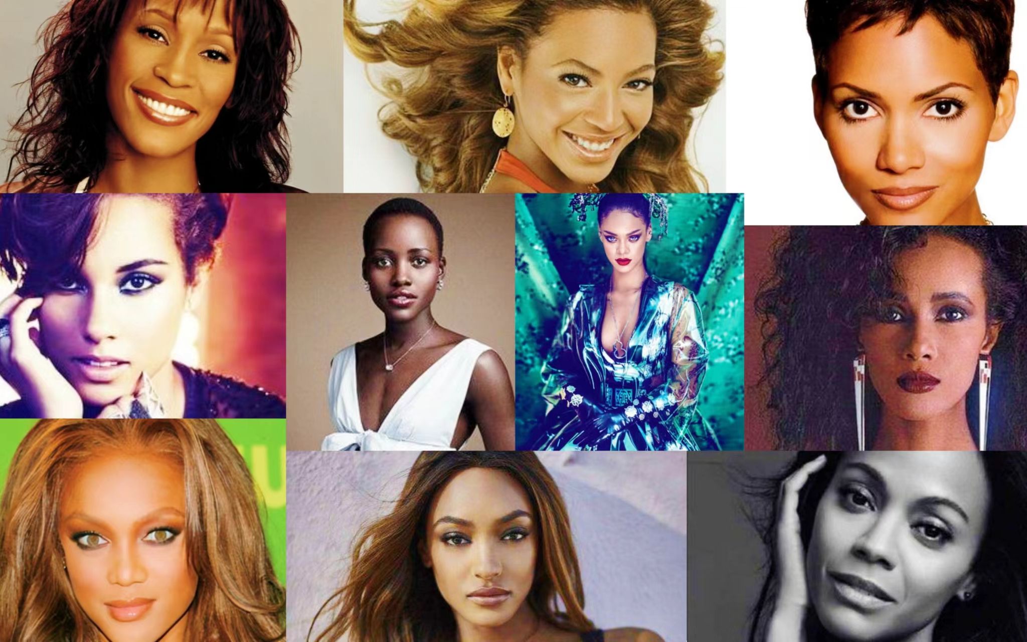 世界十大最美黑人女明星排行榜