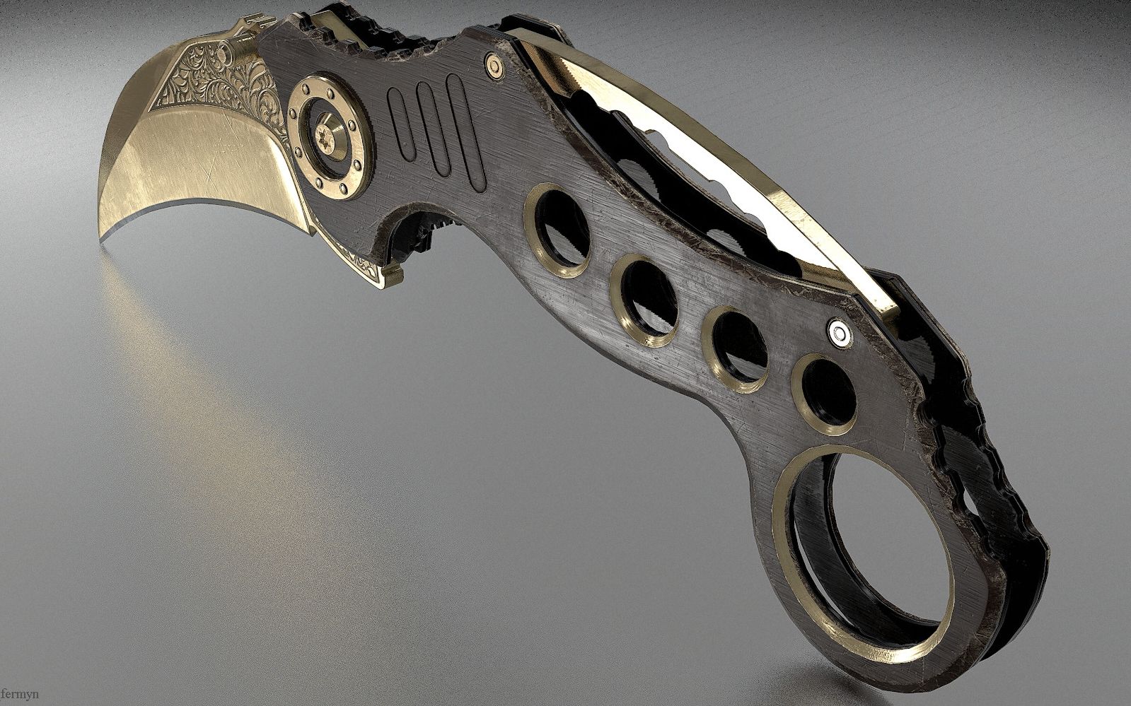 maya入门基础灵活又凶狠的武器爪刀基础建模