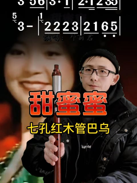 邓丽君经典老歌,甜蜜蜜巴乌G调全曲,动态简谱示范,哔哩哔哩bilibili