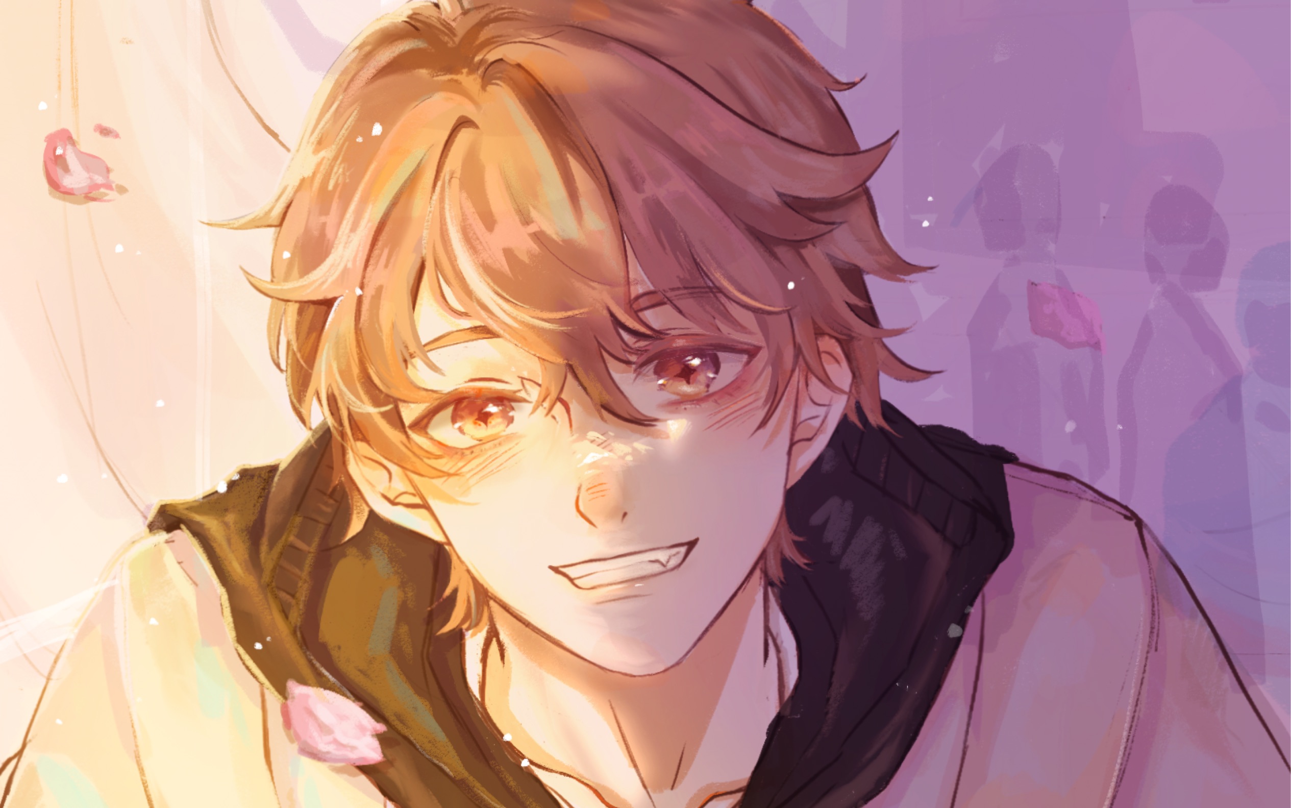 【procreate/夏彦】黄昏之时的抬眸