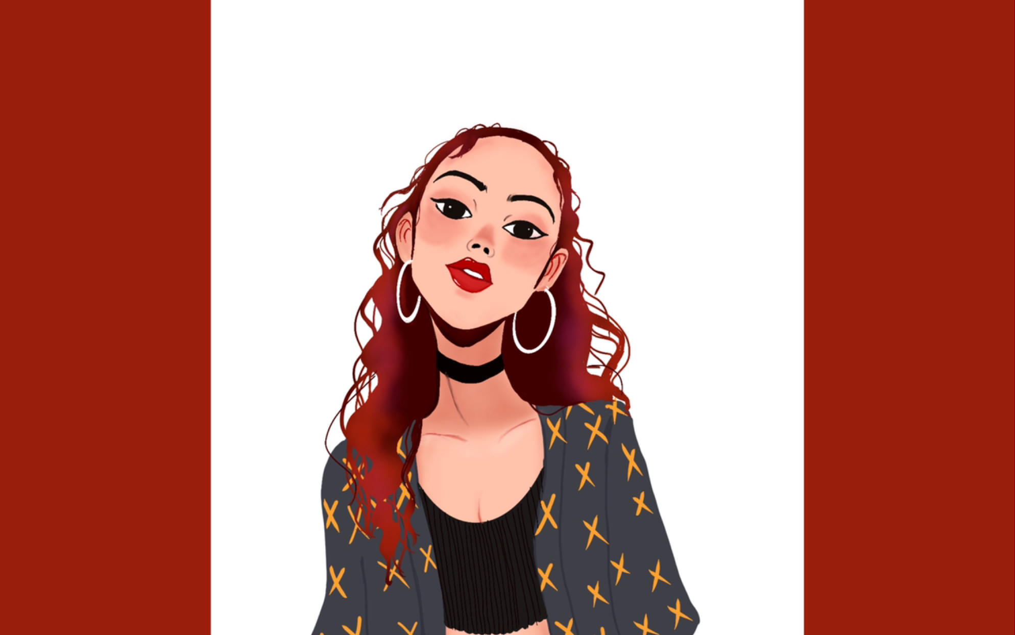 ipad绘画 procreate欧美风人物插画日常临摹,酷酷的美少女插画_哔哩